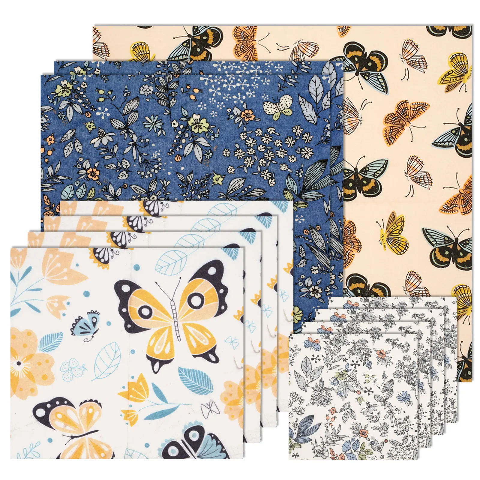Beeswax Wrap Reusable - Набор из 11 многоразовых пищевых пленок