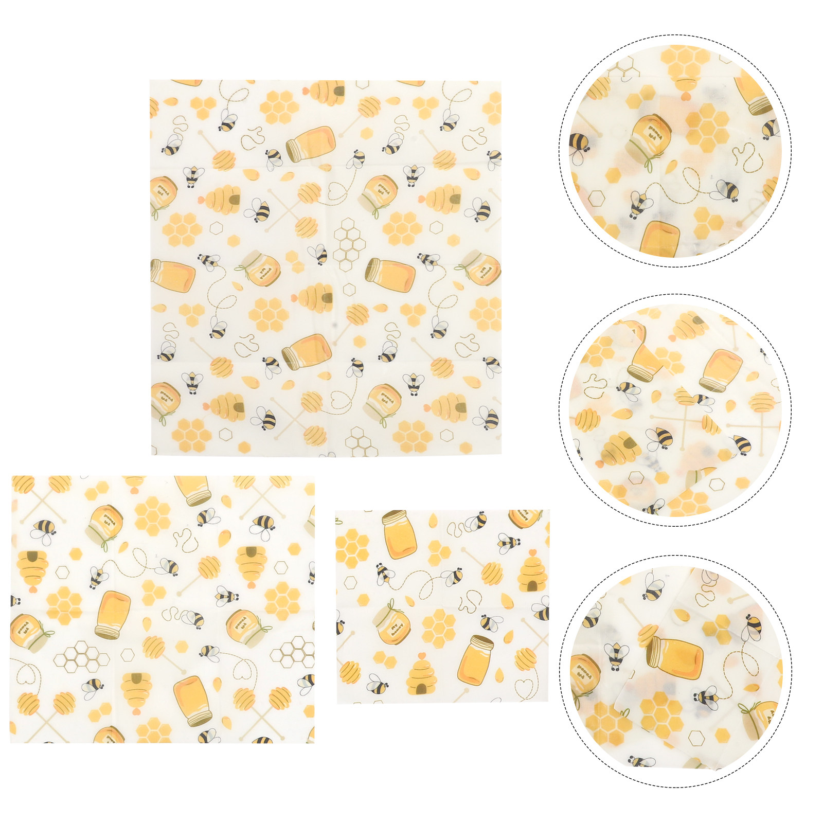 Beeswax Wrap Reusable - 3 шт. многоразовых пищевых салфеток из