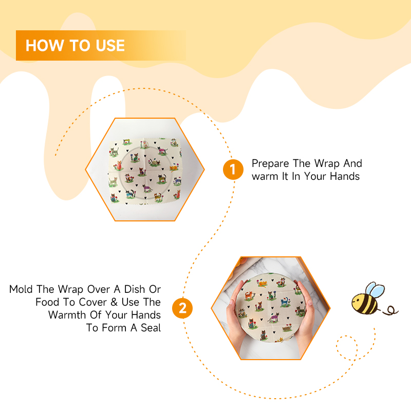 6 упаковок (2S.) Многоразовая  – обзор и цена Beeswax Wrap Reusable