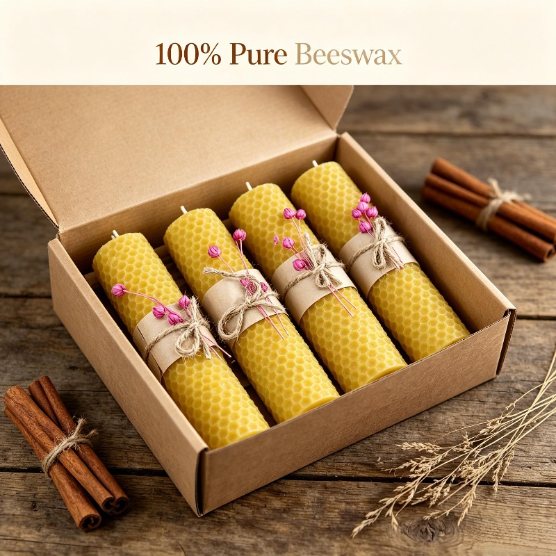 4 штуки свечей-столбиков ручно – обзор и цена Beeswax Wrap Reusable