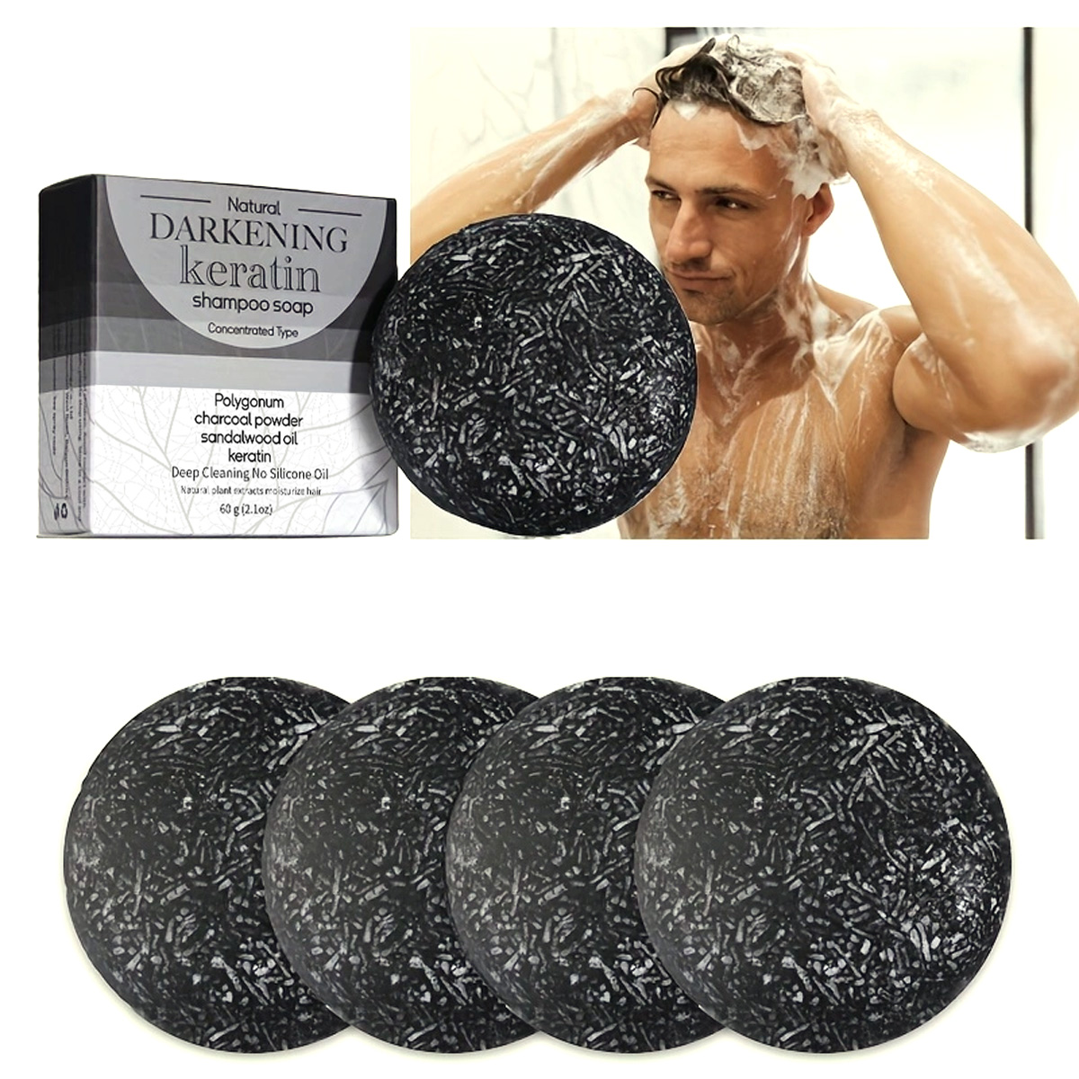 XF 60 г Черное мыло Твердый ша – обзор и цена Bar Soap Shampoo Solid