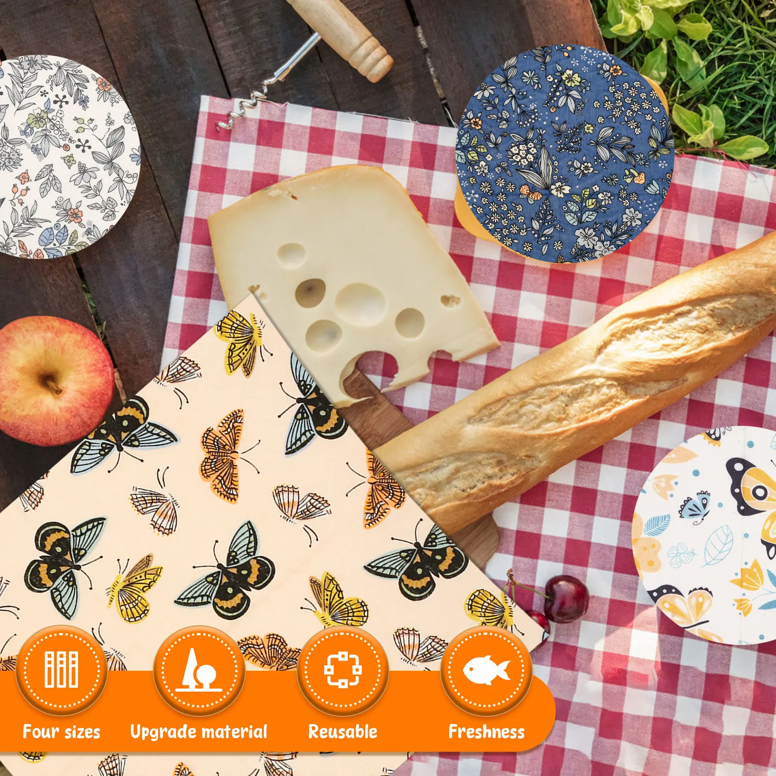 Набор из 11 многоразовых пищев – обзор и цена Beeswax Wrap Reusable
